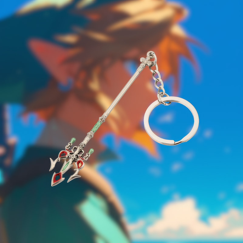 Zelda Lightscale Trident Keychain 1