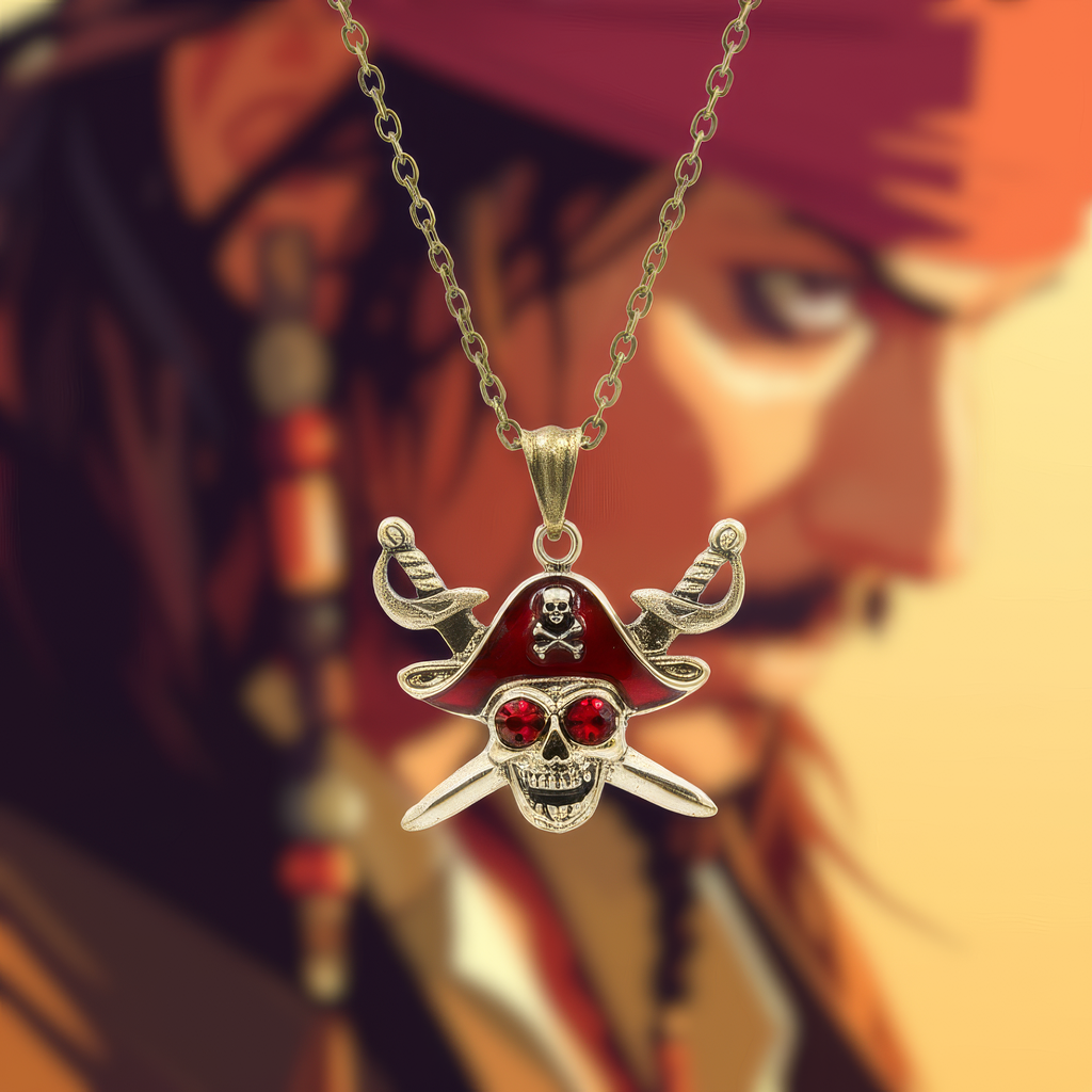 Ruby Skull Necklace