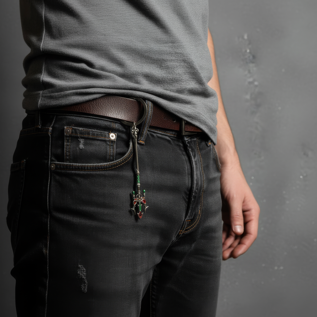 Zelda Lightscale Trident Keychain