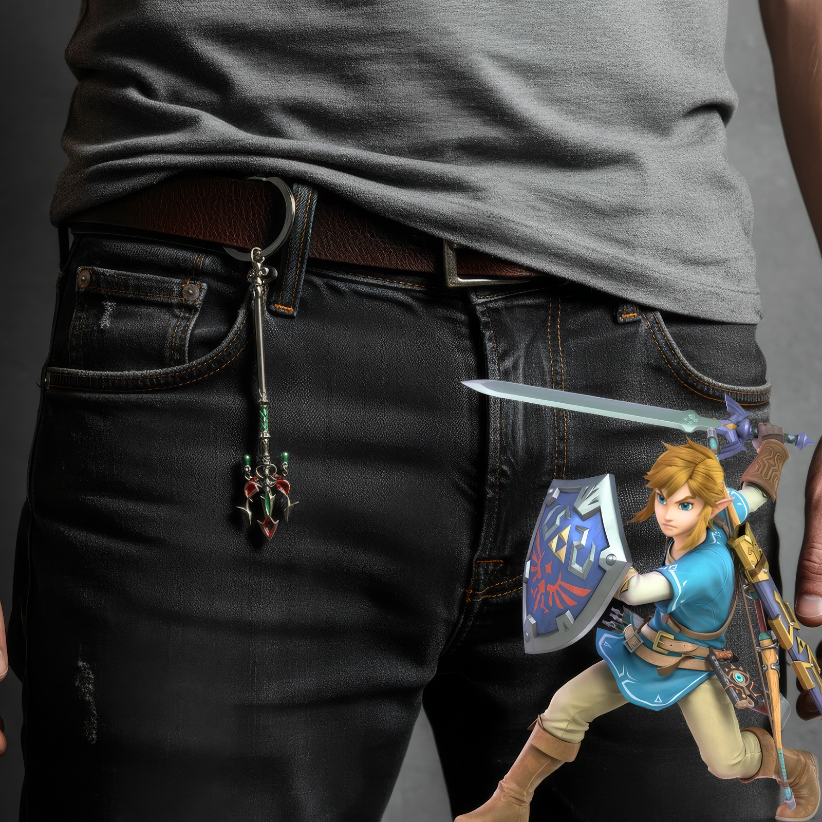 Zelda Lightscale Trident Keychain