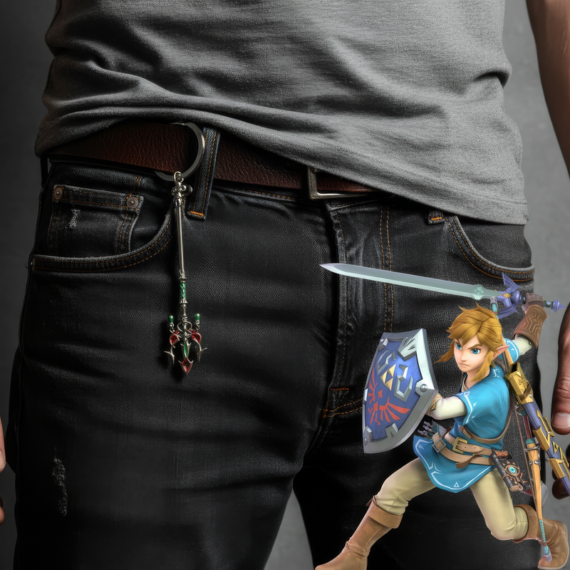 Zelda Lightscale Trident Keychain 2