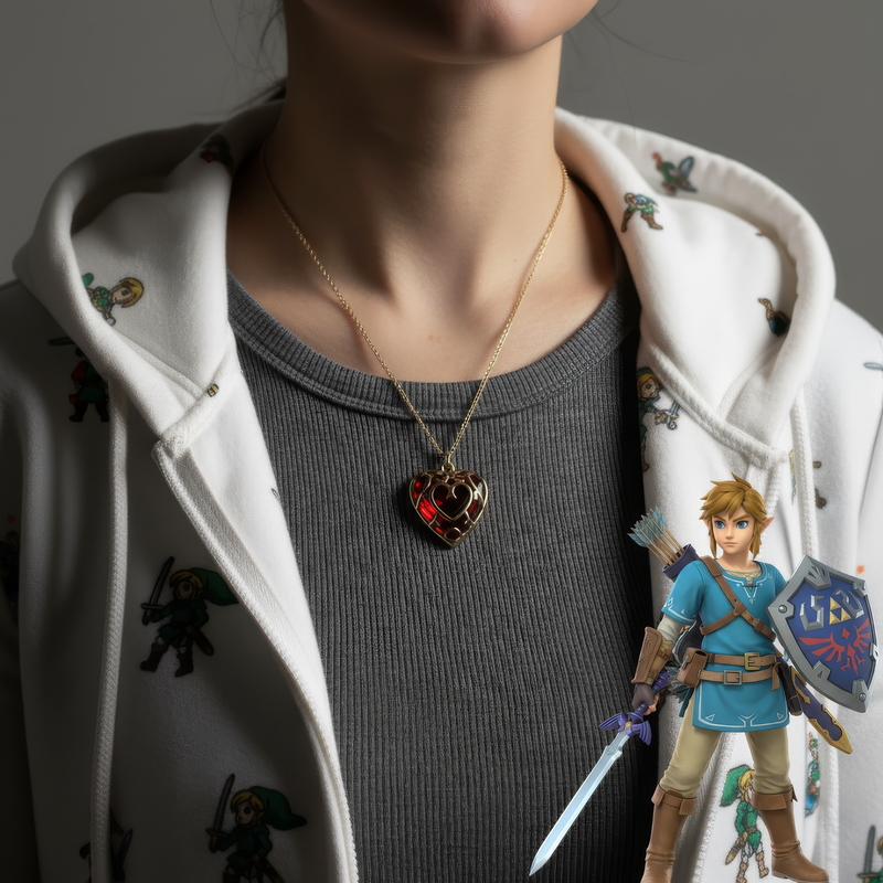 Zelda Heart Container Necklace 2