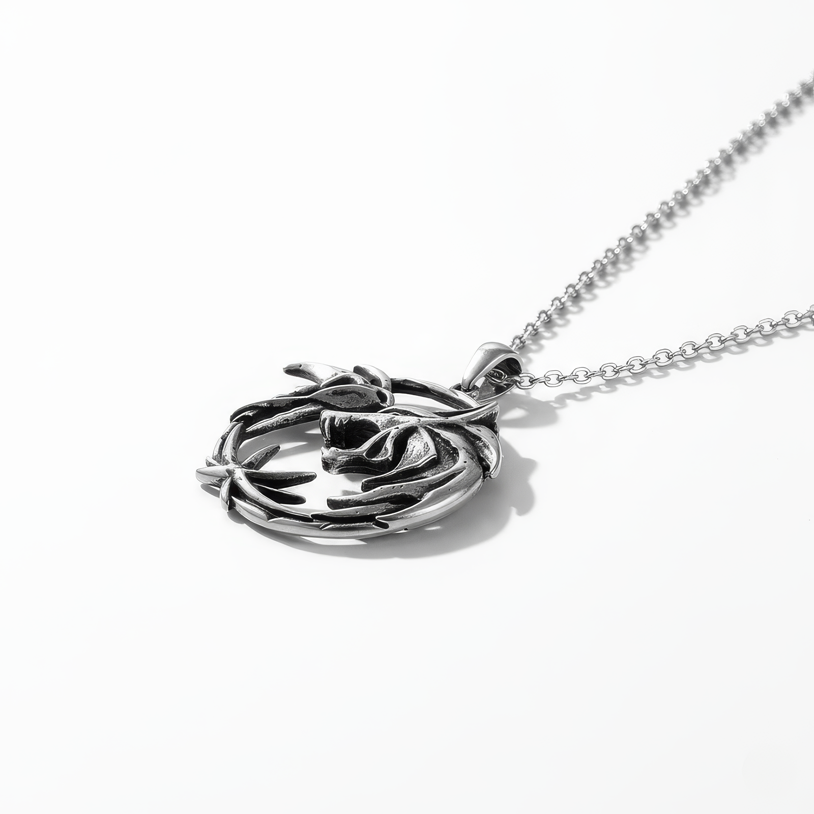 The Witcher Silver Wolf Necklace