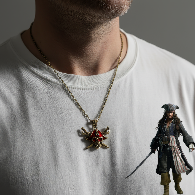 Ruby Skull Necklace 2