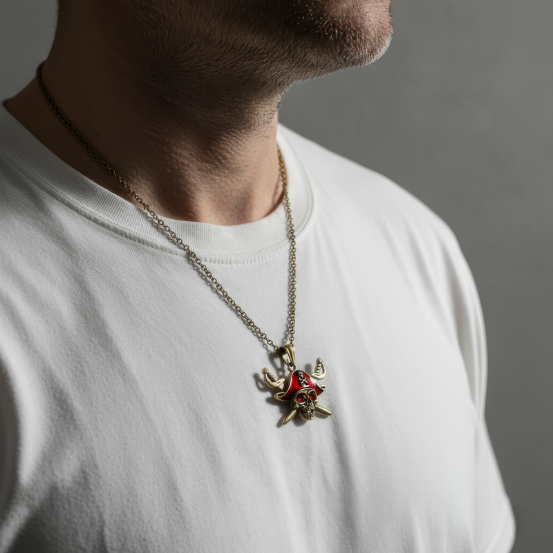 Ruby Skull Necklace 3
